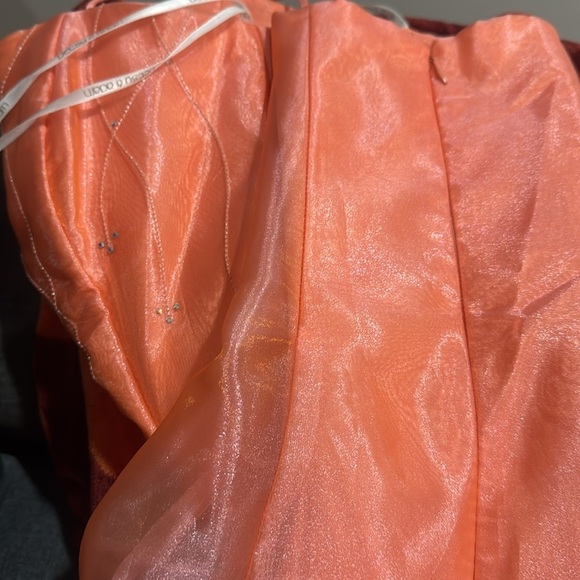 Betsy & Adam Pink Sundress with Spaghetti Straps for Prom - Picture 5 of 10